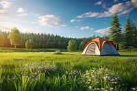 Camping landscape outdoors nature. 