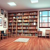 Publication furniture bookshelf bookcase. AI generated Image by rawpixel.