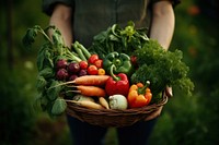 Vegetable holding basket plant. 