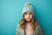 Beanie female child coat. AI generated Image by rawpixel.