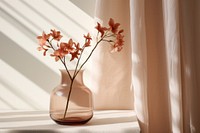 Flower vase windowsill glass. 