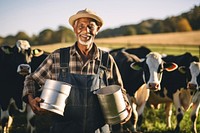 Cow livestock outdoors holding. 