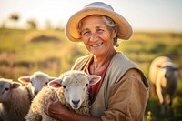 Sheep livestock outdoors holding. 