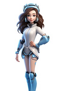 Cartoon robot adult doll. AI generated Image by rawpixel.