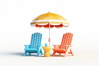 Furniture umbrella vacation chair. AI generated Image by rawpixel.
