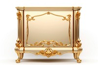 Furniture gold white background architecture. 