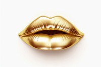 Lipstick gold white background fashion. 