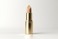 Lipstick cosmetics gold white background. AI generated Image by rawpixel.