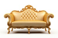 Furniture armchair gold sofa. 