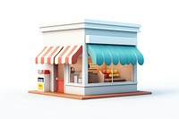 Kiosk white background architecture dollhouse. AI generated Image by rawpixel.