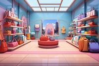 Cartoon room shop architecture. AI generated Image by rawpixel.