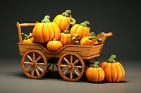 Pumpkin vegetable plant wagon. AI generated Image by rawpixel.