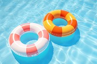 Inflatable lifebuoy swimming pool. 