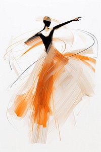 Fashion drawing dancing women