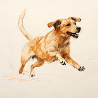 Drawing dog painting animal. AI generated Image by rawpixel.