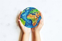 Holding planet globe adult. AI generated Image by rawpixel.
