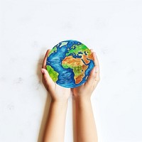 Holding planet globe adult. AI generated Image by rawpixel.