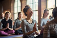 Yoga sports adult cross-legged. 