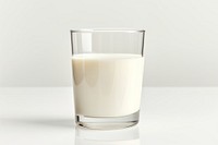 Glass milk dairy drink. 