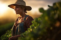 Agriculture gardening outdoors portrait. 