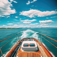 Boat sky outdoors horizon. 