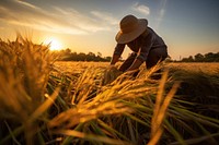 Harvest agriculture outdoors nature. AI generated Image by rawpixel.