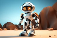 Robot cartoon toy representation. AI generated Image by rawpixel.