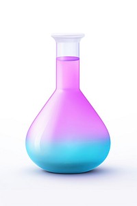 Bottle vase white background biotechnology. 