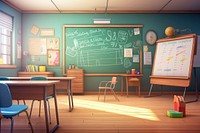 Classroom architecture blackboard furniture.