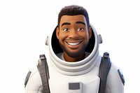 Astronaut smiling adult man. 