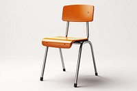 Chair furniture classroom white background. 