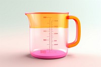 Cup white background measuring cup biochemistry. 