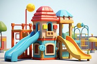 Playground outdoors cartoon toy. 
