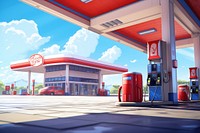 Car architecture gas station petroleum.