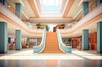 Architecture staircase building lobby. AI generated Image by rawpixel.