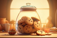 Jar cookie food confectionery. 