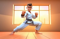 Karate cartoon sports adult. 