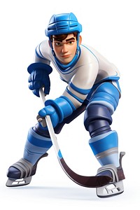 Cartoon hockey player adult. AI generated Image by rawpixel.