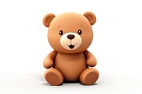 Cartoon plush bear toy. 