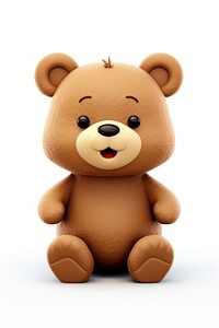 Cartoon plush bear toy. 