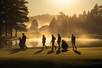 Golf outdoors walking nature. AI generated Image by rawpixel.