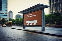 Street billboard sign mockup psd