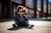Sunglasses portrait footwear toddler. AI generated Image by rawpixel.