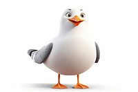 Cartoon seagull animal white. AI generated Image by rawpixel.