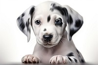Puppy dog dalmatian portrait. AI generated Image by rawpixel.
