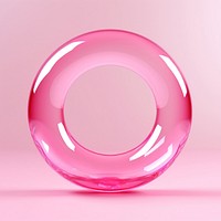 Circle sphere pink transparent. 