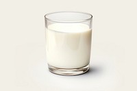 Vanilla milk dairy drink glass. 