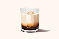 White russian drink cocktail glass. AI generated Image by rawpixel.