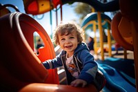 Playground outdoors portrait toddler. 