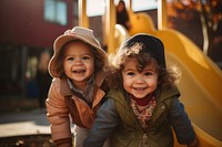 Playground portrait outdoors toddler. 